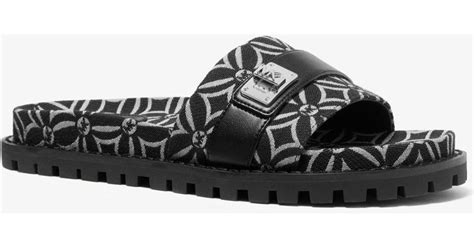 Padma Logo Jacquard Slide Sandal 